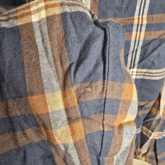 L.L. Bean Signature Women's L Grayish Blue Plaid 1/4 Button Pullover Drawstring - Picture 14 of 14